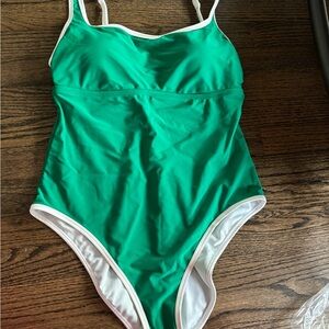 Green swimsuit